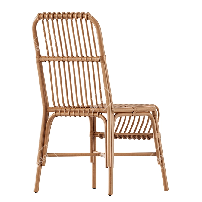 Valerie Vintage Rattan Chair 2017 3D model image 4