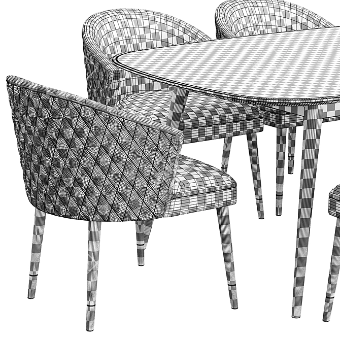 Modern HER 042 G Furniture Set 3D model image 5