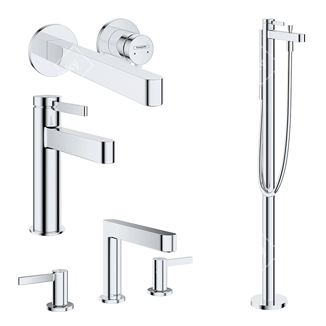 Hansgrohe Finoris Mixer Set 3D model image 1