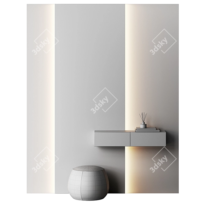 Minimalist Style Hallway Set 3D model image 4