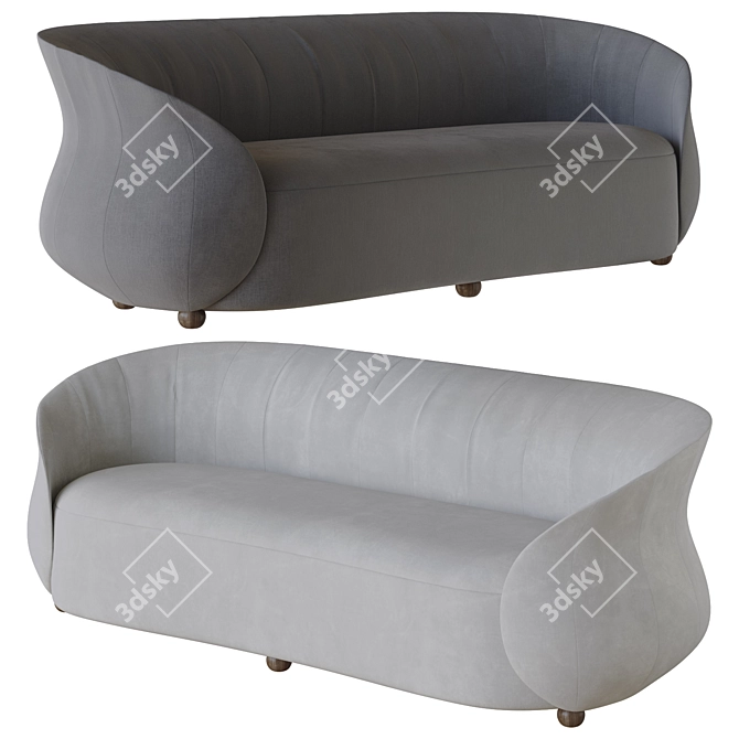 Verona Sofa: Elegant 3D Model 3D model image 2