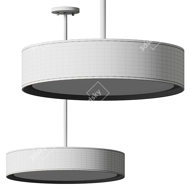 Modern LED Glass Pendant Light 3D model image 4