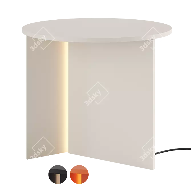 Modern LED Side Table Stella 3D model image 3