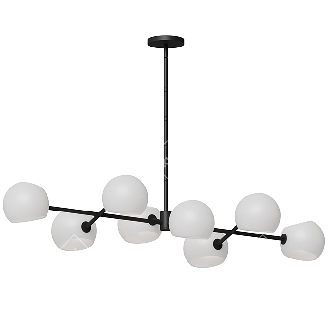 Sleek Linear Willow Pendant Light 3D model image 2