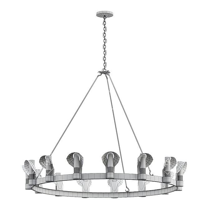 Presidio 15 Chandelier VRay Lighting 3D model image 4