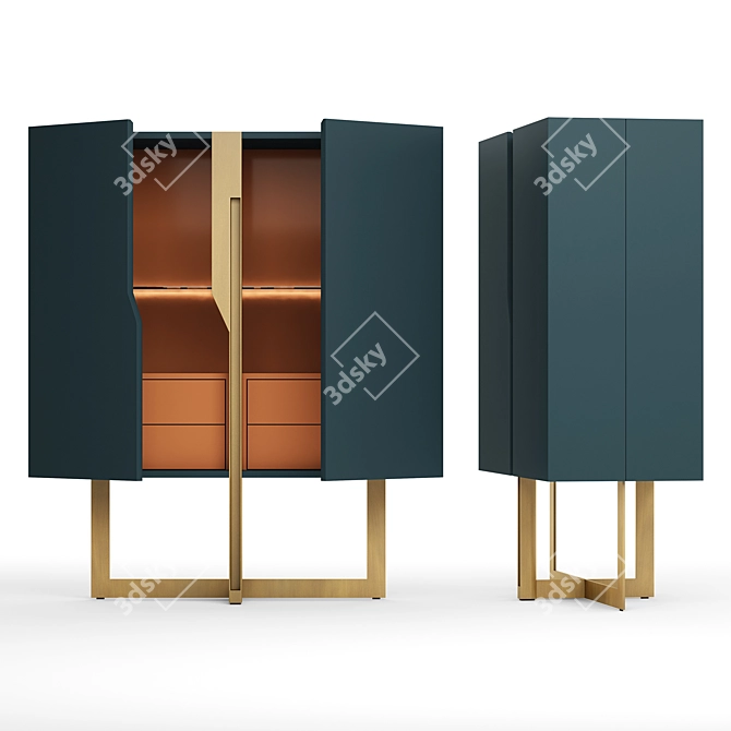 Sleek Mirage Cabinet Cantori 3D model image 4