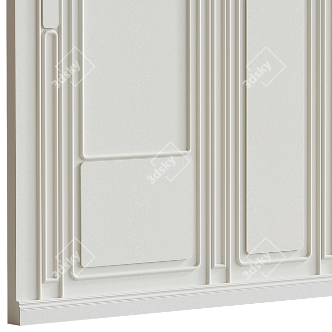 Decorative Plaster with Molding #009 3D model image 3