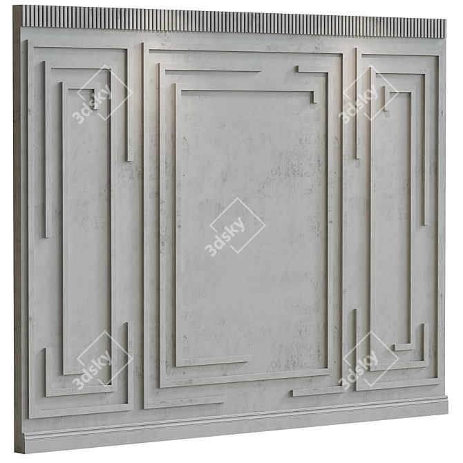 Decorative Plaster with Molding #011 3D model image 1