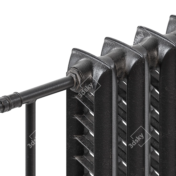 Cast Iron Heating Radiator 3D model image 2