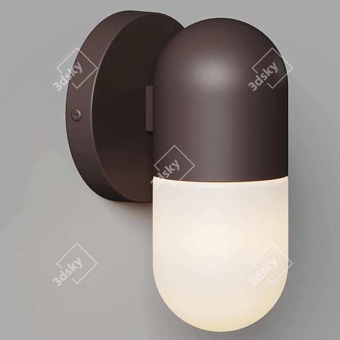 Dynamic Glow Outdoor Wall Sconce 3D model image 3