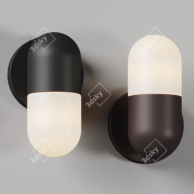 Dynamic Glow Outdoor Wall Sconce 3D model image 4