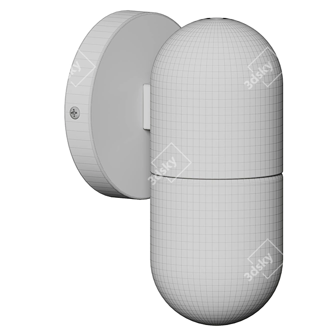 Dynamic Glow Outdoor Wall Sconce 3D model image 6