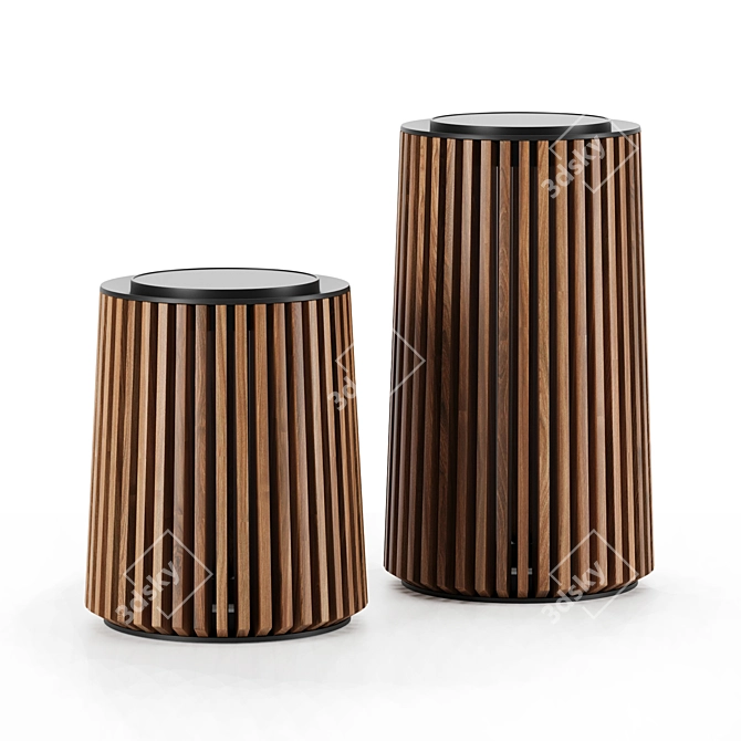 Teak Lantern Maya Outdoor Floor 3D model image 3
