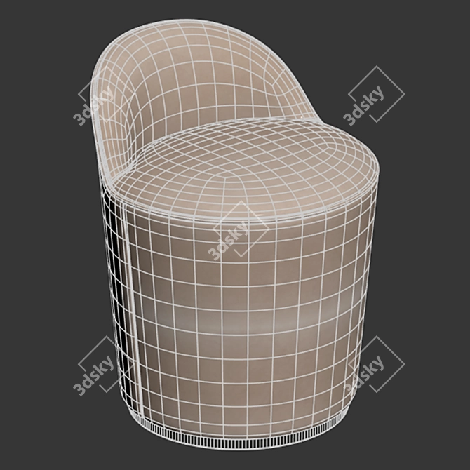 Seamless Textured Lounge Chair - 3D Model 3D model image 3