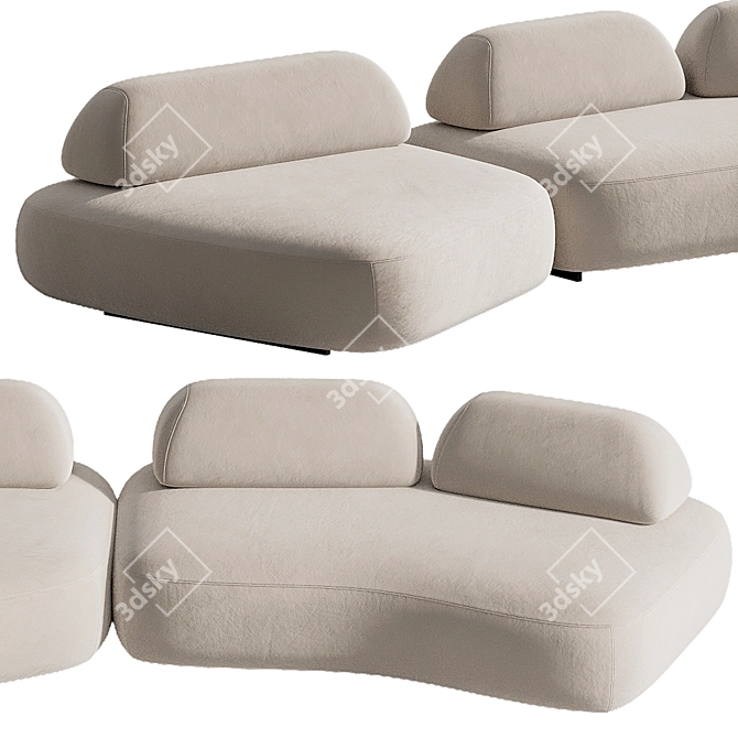 Residenza Outdoor Sofa: Elegant Comfort 3D model image 2