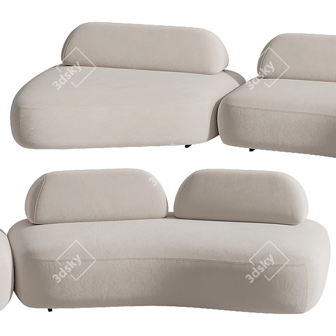 Residenza Outdoor Sofa: Elegant Comfort 3D model image 3