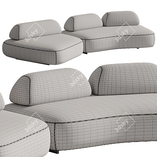 Residenza Outdoor Sofa: Elegant Comfort 3D model image 4