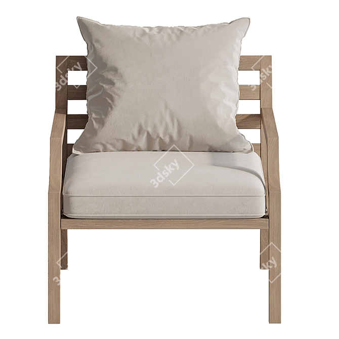 Elegant Outdoor Hera Lounge Chair 3D model image 2