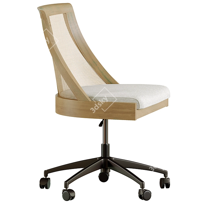 Stylish Bennett Swivel Desk Chair 3D model image 2