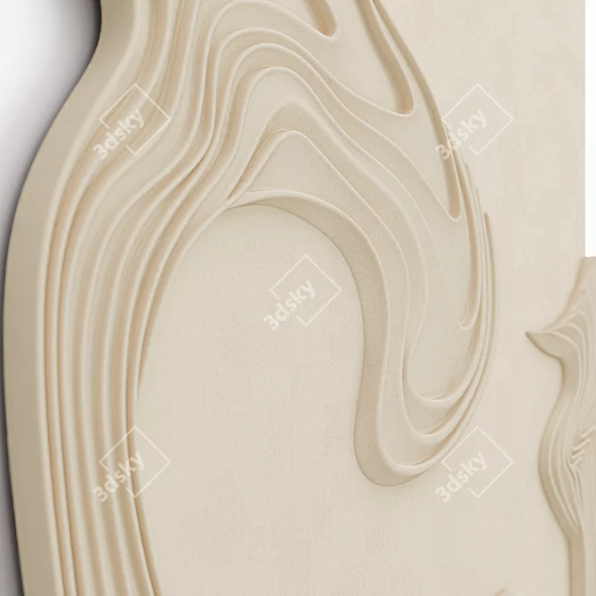 Wave Gypsum Panel 2021 3D model image 3