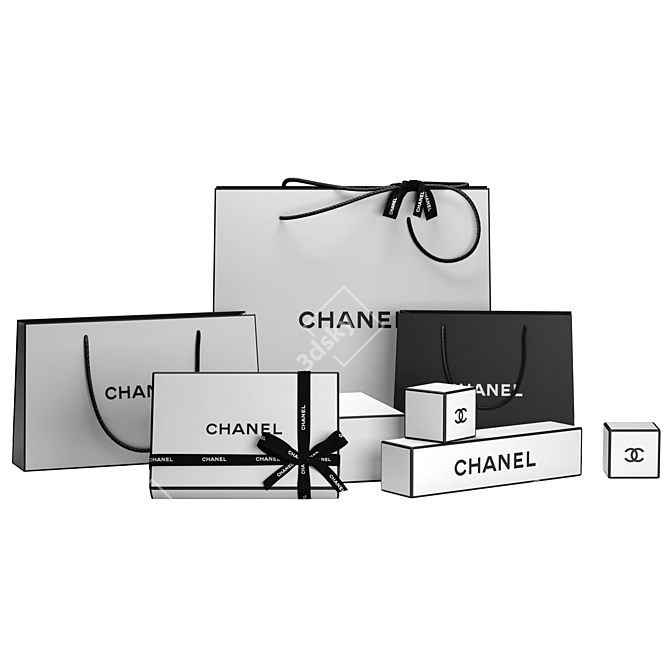 Designer Chanel Gift Packaging 3D model image 1