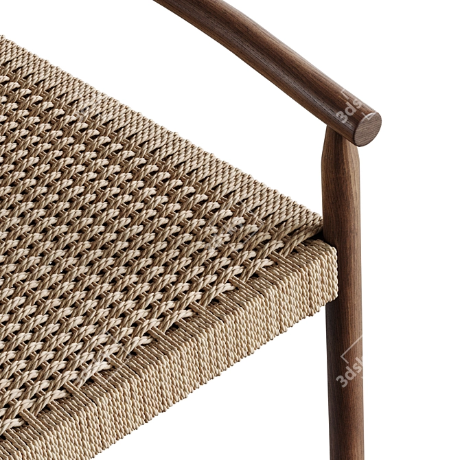 Yalia Paper Rope Armchair in Oak 3D model image 4