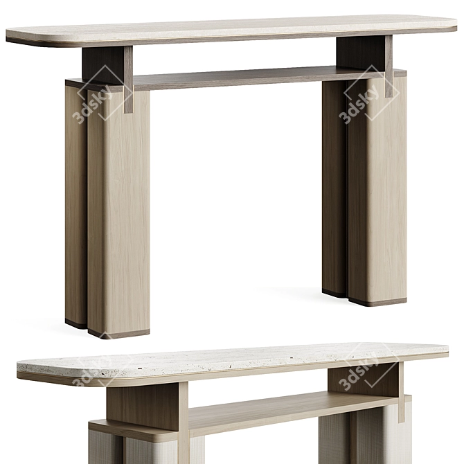 Elegant Frato Console Table 3D model image 9