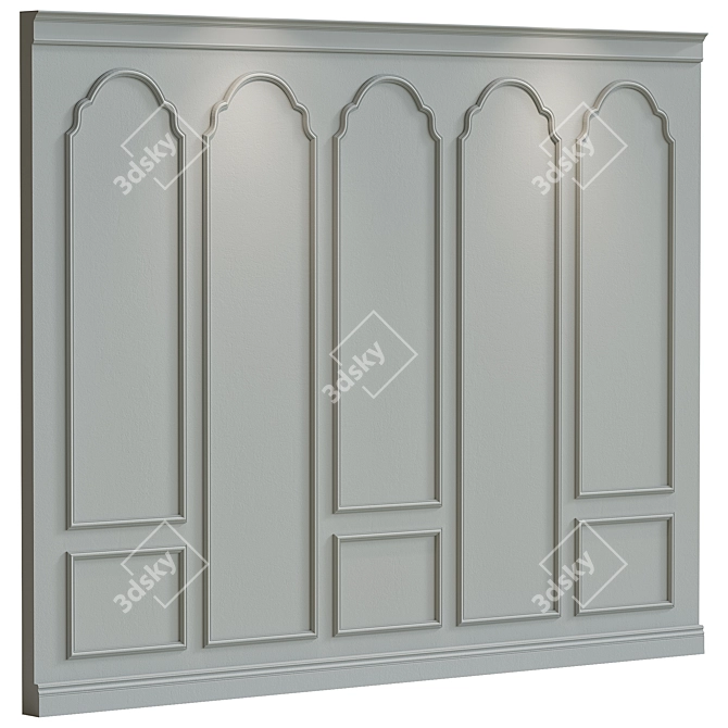 Decorative Plaster with Molding #016 3D model image 1