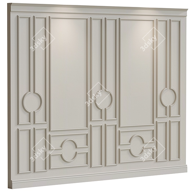 Decorative Plaster with Molding #017 3D model image 1