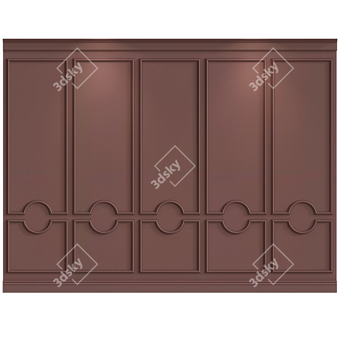 Decorative Plaster with Molding #017 3D model image 2