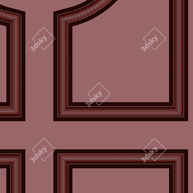 Decorative Plaster with Molding #017 3D model image 4