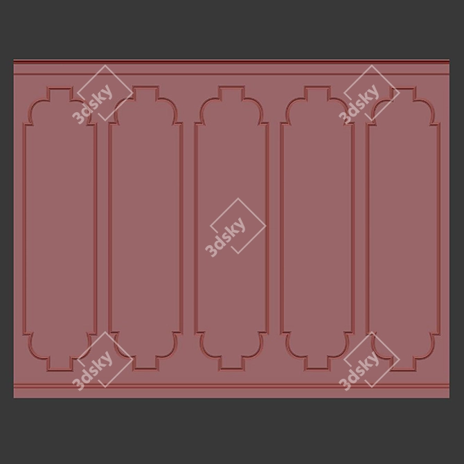 Decorative Plaster with Molding #018 3D model image 3