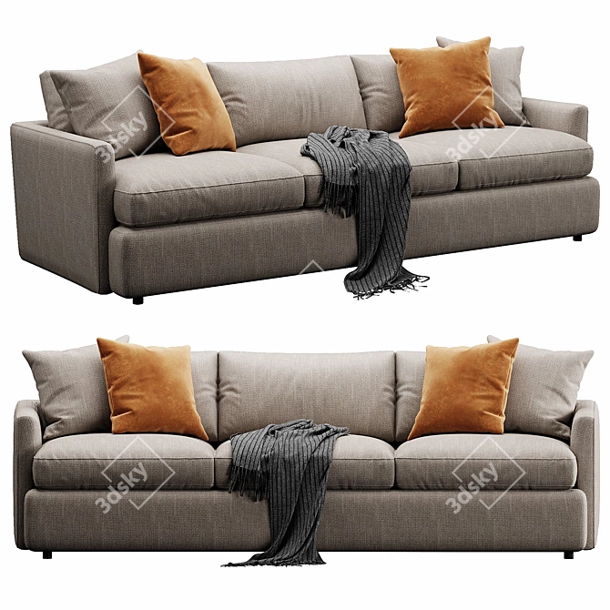 Versatile Lounge Sofa | Dimensional Elegance 3D model image 3