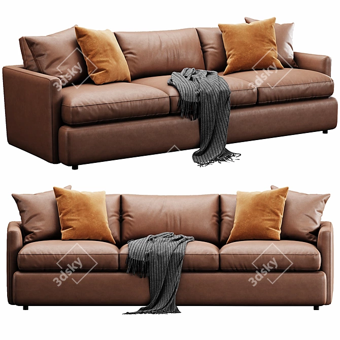 Versatile Lounge Sofa | Dimensional Elegance 3D model image 5