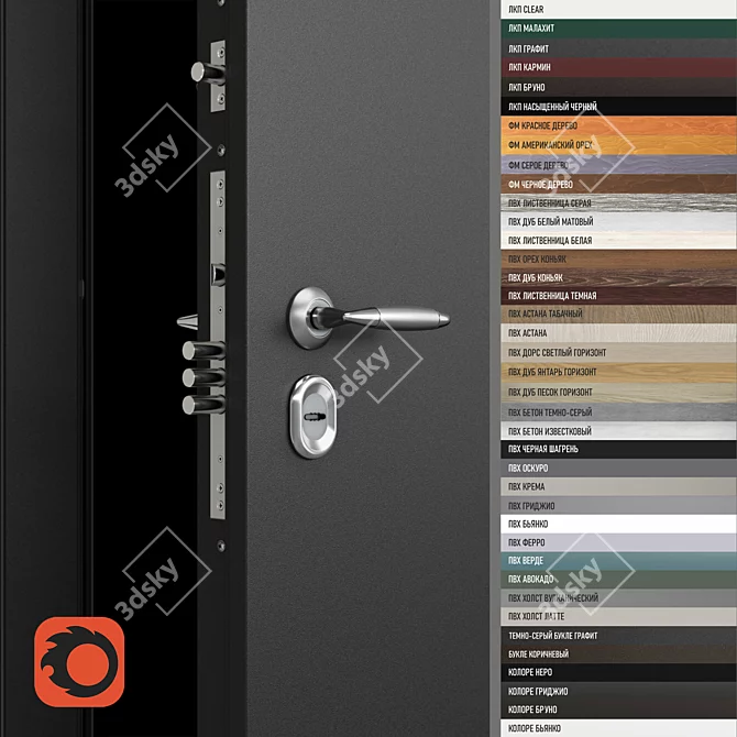 Ultimate Cold-Proof Outdoor Door 3D model image 2
