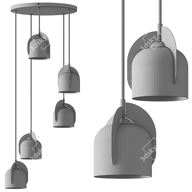 Modern Nordic Pendant Lighting Fixture 3D model image 2