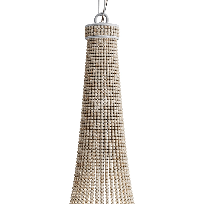 Rustic Bead Chandelier 3D Model 3D model image 3