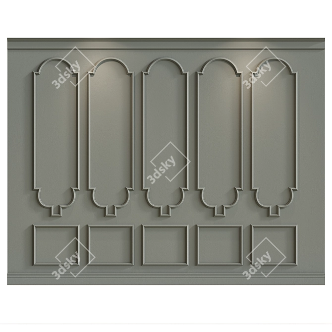 Dynamic Stucco with Molding #023 3D model image 2