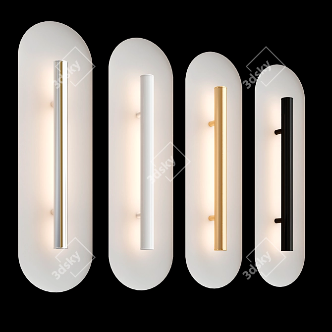 Modern Reflective LED Wall Sconces 3D model image 2