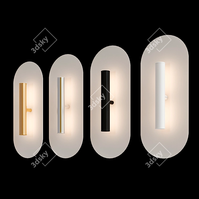 Modern Reflective LED Wall Sconces 3D model image 3