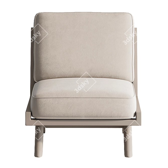 Elegant Outdoor Seating: LOMAX Chair 3D model image 2