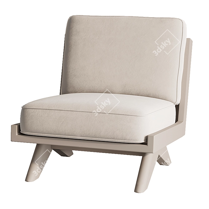 Elegant Outdoor Seating: LOMAX Chair 3D model image 3