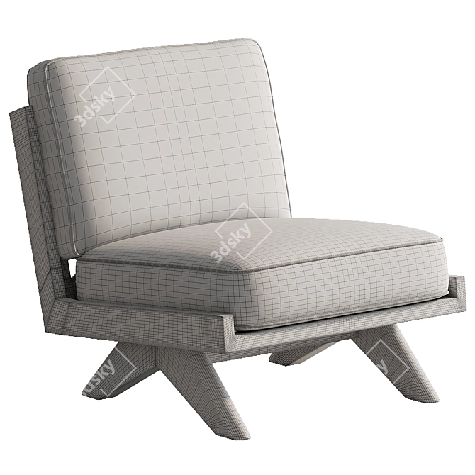 Elegant Outdoor Seating: LOMAX Chair 3D model image 5