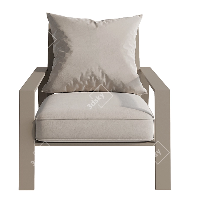 Elegant Outdoor Chair - BelleVue 3D model image 2