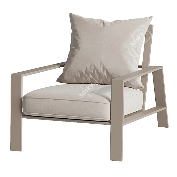 Elegant Outdoor Chair - BelleVue 3D model image 3