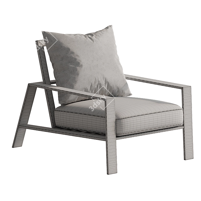 Elegant Outdoor Chair - BelleVue 3D model image 5