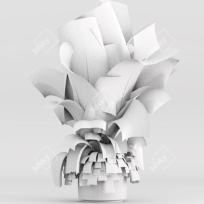 Ceramic Vase Indoor Plant 3D model image 2