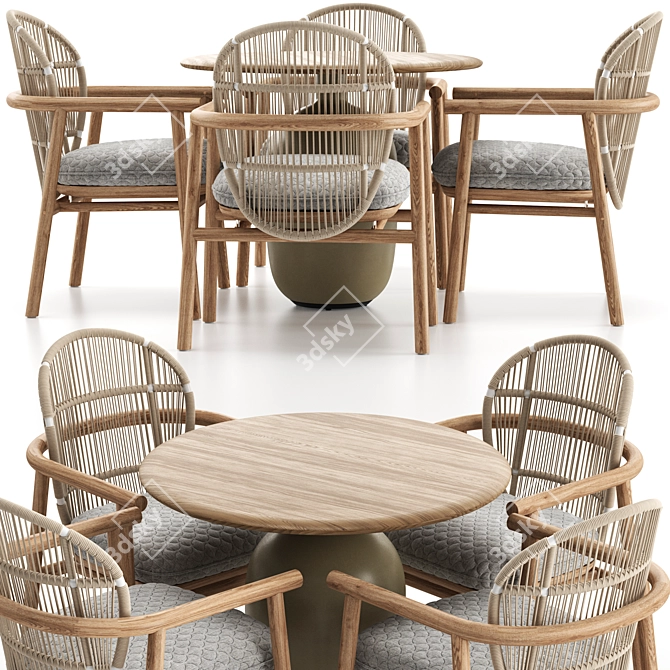 Modern Dining Set Collection by Sebastian Herkner 3D model image 3