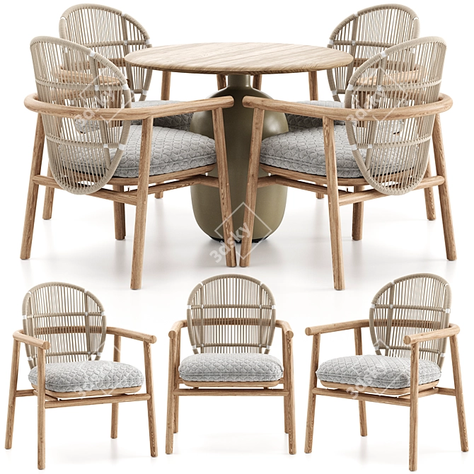 Modern Dining Set Collection by Sebastian Herkner 3D model image 8