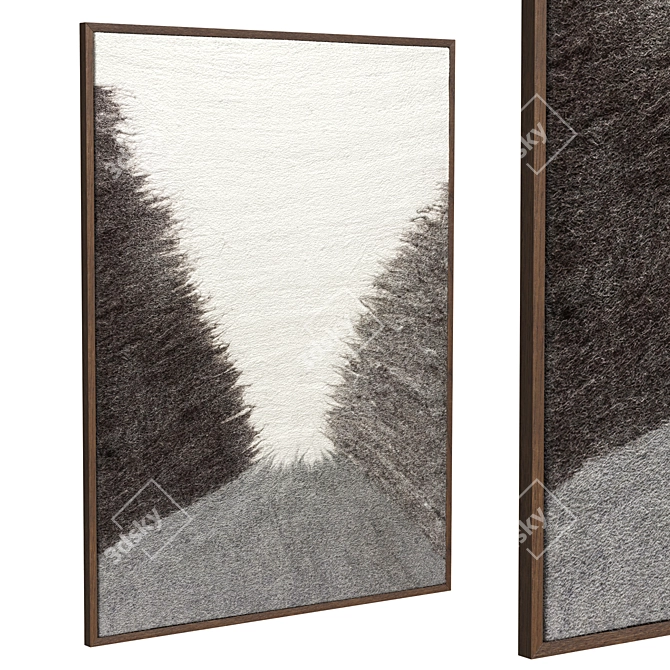 Harmony Mango Wood Abstract Wall Art 3D model image 1